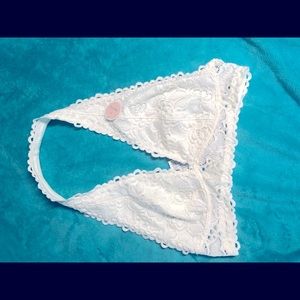 White halter bralette